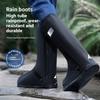1Pair Rain Boot Shoe Cover Black Waterproof Reflective High Top Reusable Motorcycle Cycling Bike Clear Wear Shoes Dust Covers