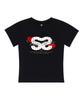 PAGESIISII Sisi Collage Print Slim Fit Short Sleeve T-Shirt Black
