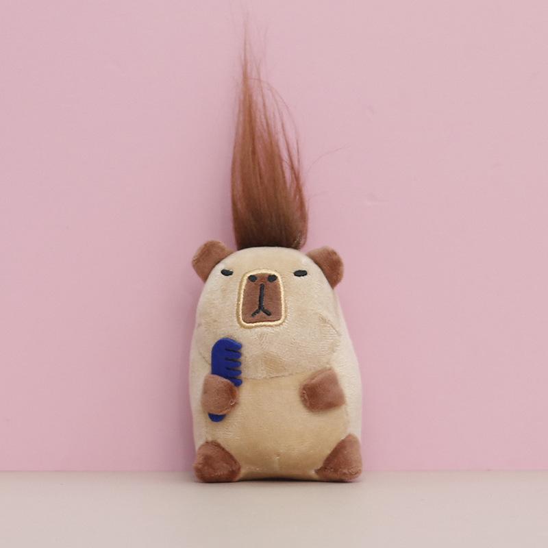 Capybara Plush Toy - Cute Rodent Doll Gift with Mini Pendant
