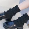 Damen Japanischer Stil JK Häkelstrick Kurze Beinwärmer Socken Einfarbige Süße 3D Florale Lockere Beinabdeckungen Stiefelmanschetten