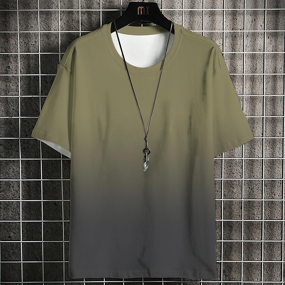 Letní pánské tričko Gradient 3D tisk vzor Jednoduchý trend Klasický street Styl Designer Pánské oblečení Běžné Top