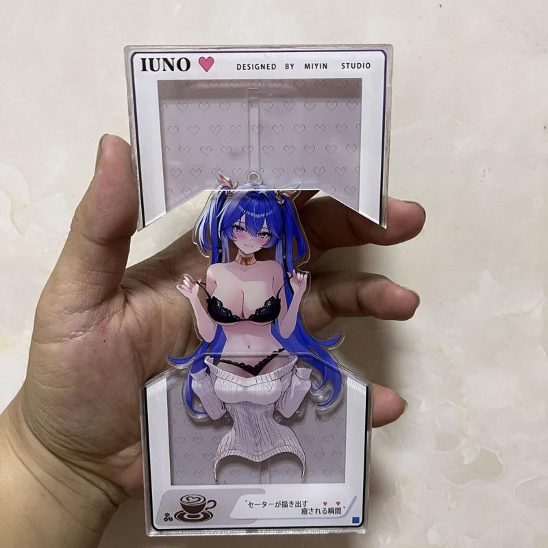 Game Wuthering Waves Luno Cosplay Tkeychain Acrylic Keyring Key Chain Bag Accessories Ornament Props
