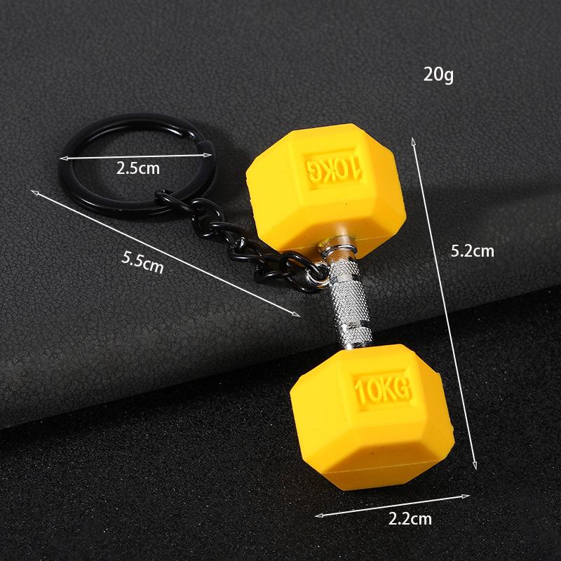 Gym Keychain Set Dumbbell Water Bottle Kettlebell Charm Keyring With Braided Rope For Workout Enthusiasts Bag Accessory