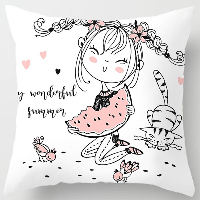 Love Birthday Girl Series Pillow Gift Home Office Decoration Pillow Bedroom Sofa Car Cushion Cover