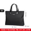 Men's business meeting handbag plus patterned Oxford cloth file package printing logo horizontal zipper briefcase