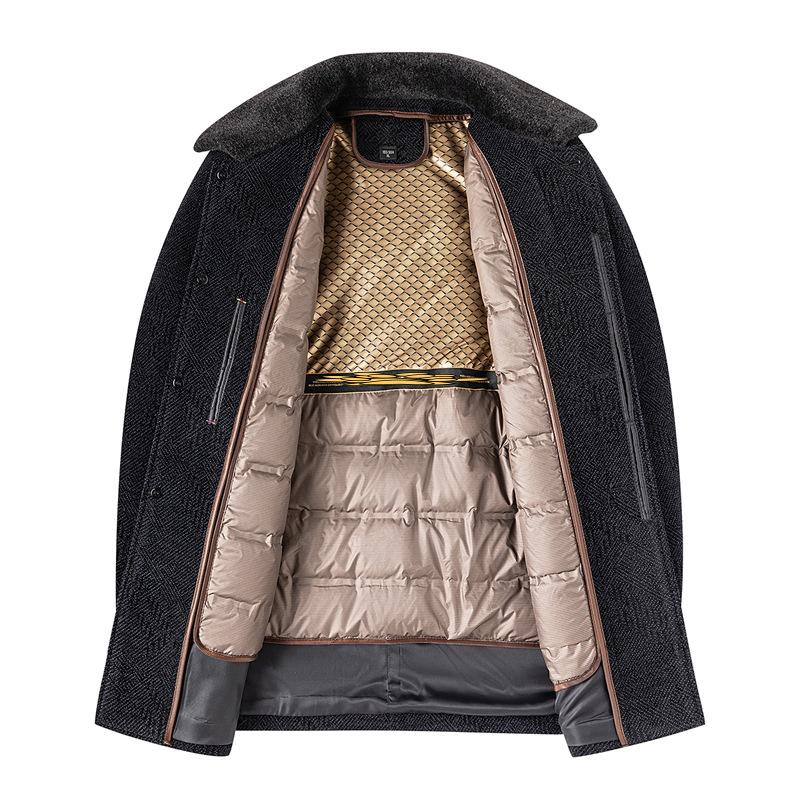 Chenier Medium and Long Lapel Collar Mulberry Silk Take-off Coat Men's Business Casual Coat Coat
