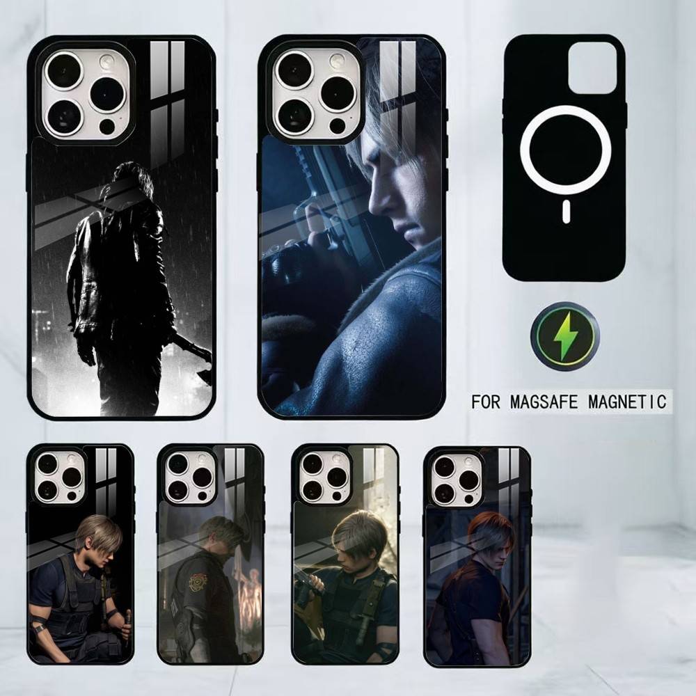 Etui na telefon Leon Kennedy Do iPhone 17, 16, 15, 14, 13, 12, 11 Plus, Pro Magnetyczne Do ładowania bezprzewodowego Magsafe