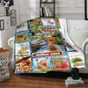 Custom Name Cars Movie Quotes Collage blanket for Couch & Bed, Plush Cozy Fuzzy Blanket Super Soft & Warm Blankets for Fall and Winter. 0908219