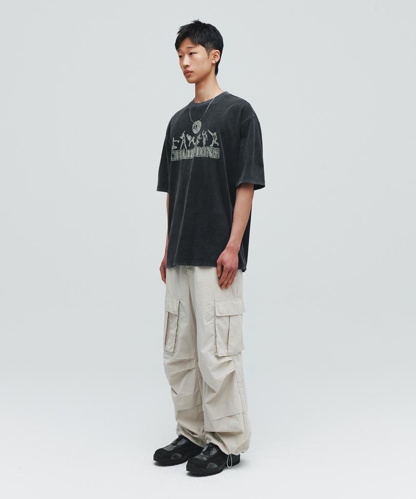 INTEMPOMOOD Combat Pocket Cargo Pants _Beige