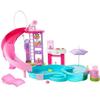 Mattel Barbie Dream Pool Playset with 6 Play Zones, Slide, and Jacuzzi JFP01