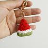 Sweet Hand-Woven Watermelon Pendant Keychain Cartoon Bag Hanging Decoration Car Keychain Bag Decoration Accessories Gifts