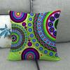 Circular Geometric Pattern Digital Printing Short Plush Pillow Covers For Car Sofa Office Cushion Cover Home Goods