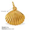 18K Gold Plated Shell Pendant for Versatile DIY Jewelry
