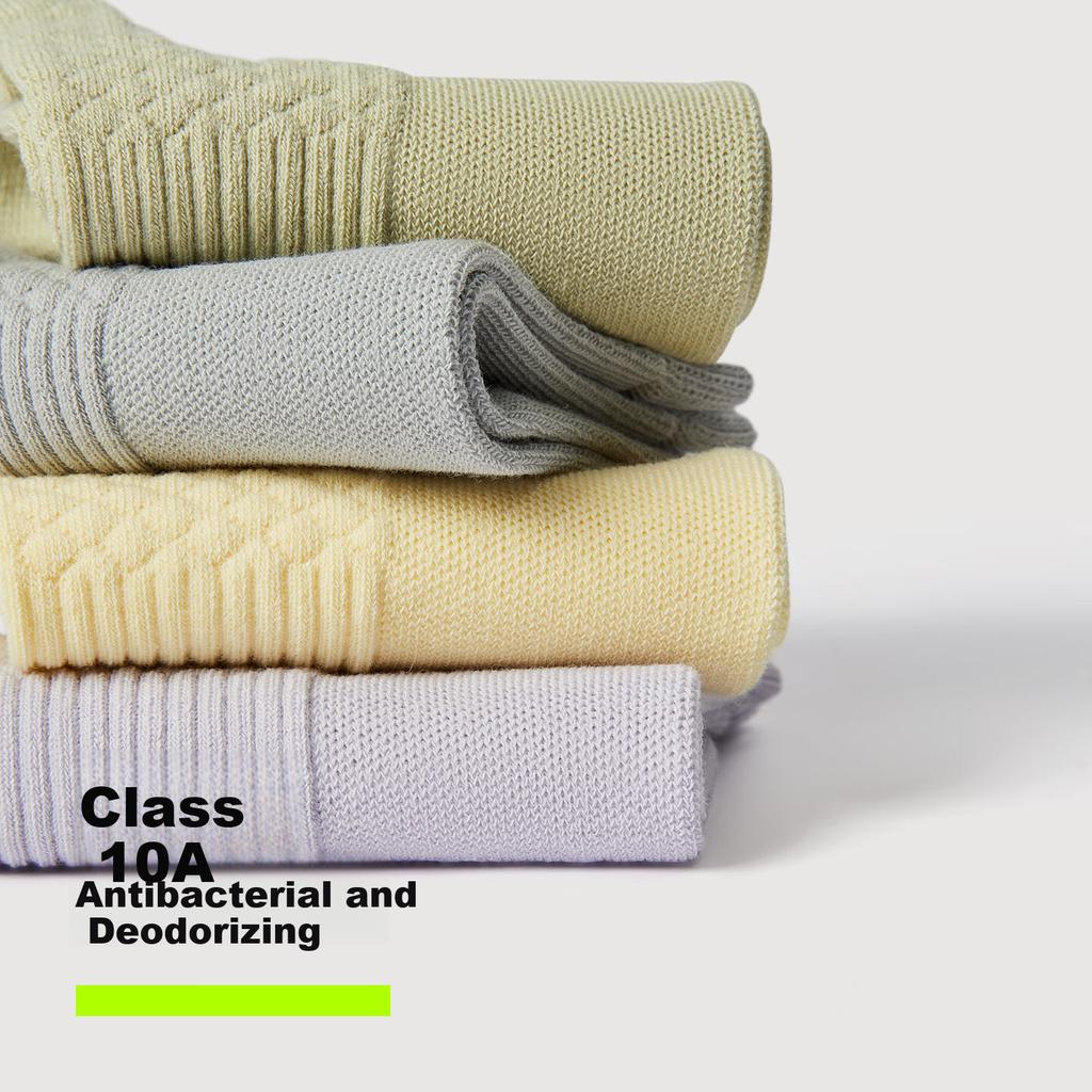 Textured Short Tube Women's Summer Cotton Socks 10A Sweat-Absorbing Breathable Odor-Resistant Anti-Pilling Casual Short Socks