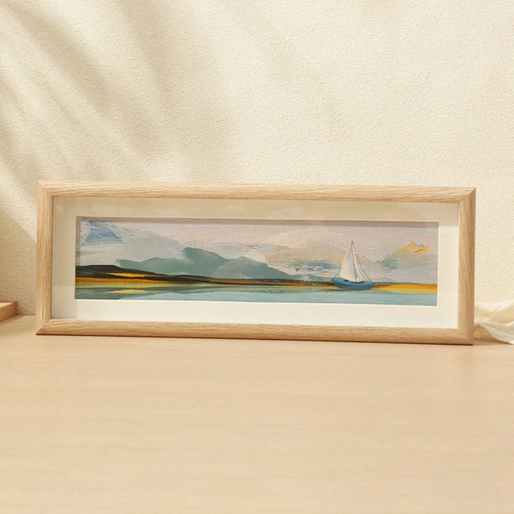 Holz Display Fotorahmen Minimalistischer Fotorahmen Modisches Holz Foto Rack Zuhause