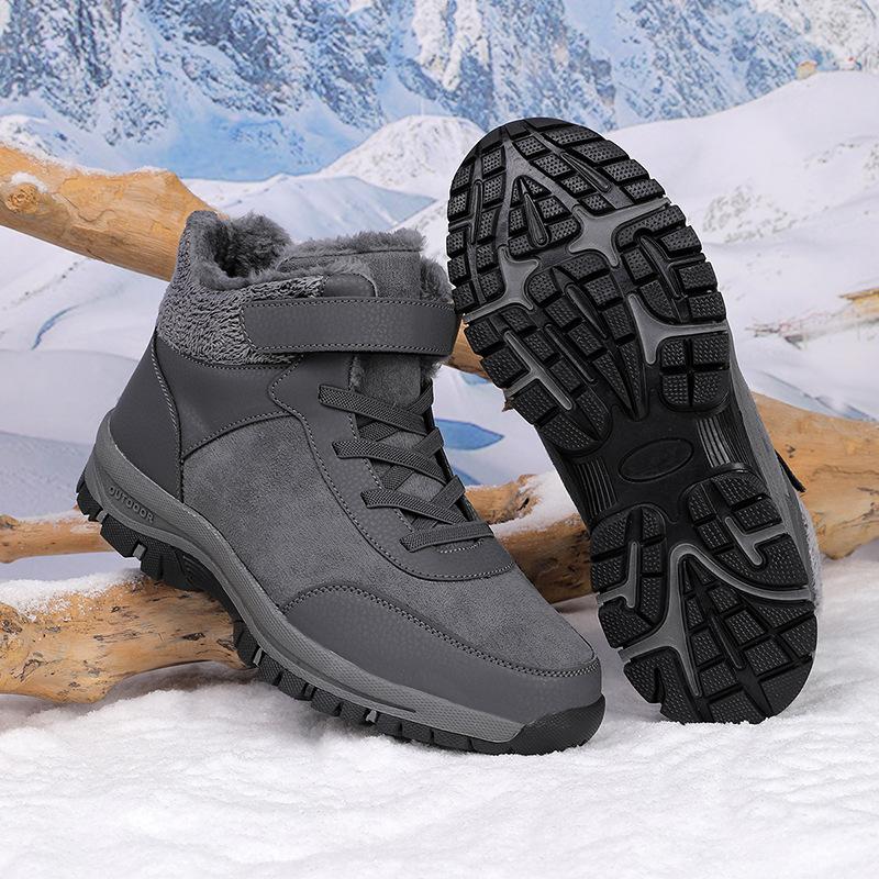 Winter New Velvet Thick Cotton Boots Men's and Women's Short Boots Outdoor Mountaineering Walking Shoes Snow Boots Men Anti Slip