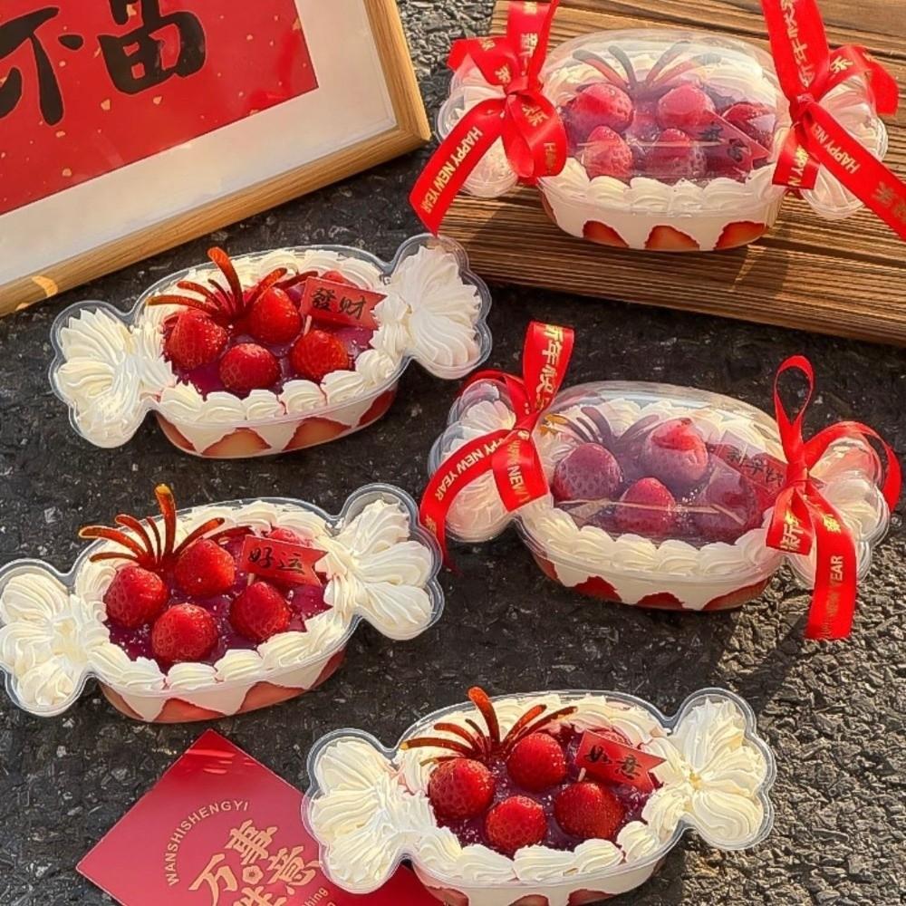 10 Stück Transparente Klare Dessertbox Kunststoff Obstsalatschale Kuchenbehälter Feiertagsveranstaltungen