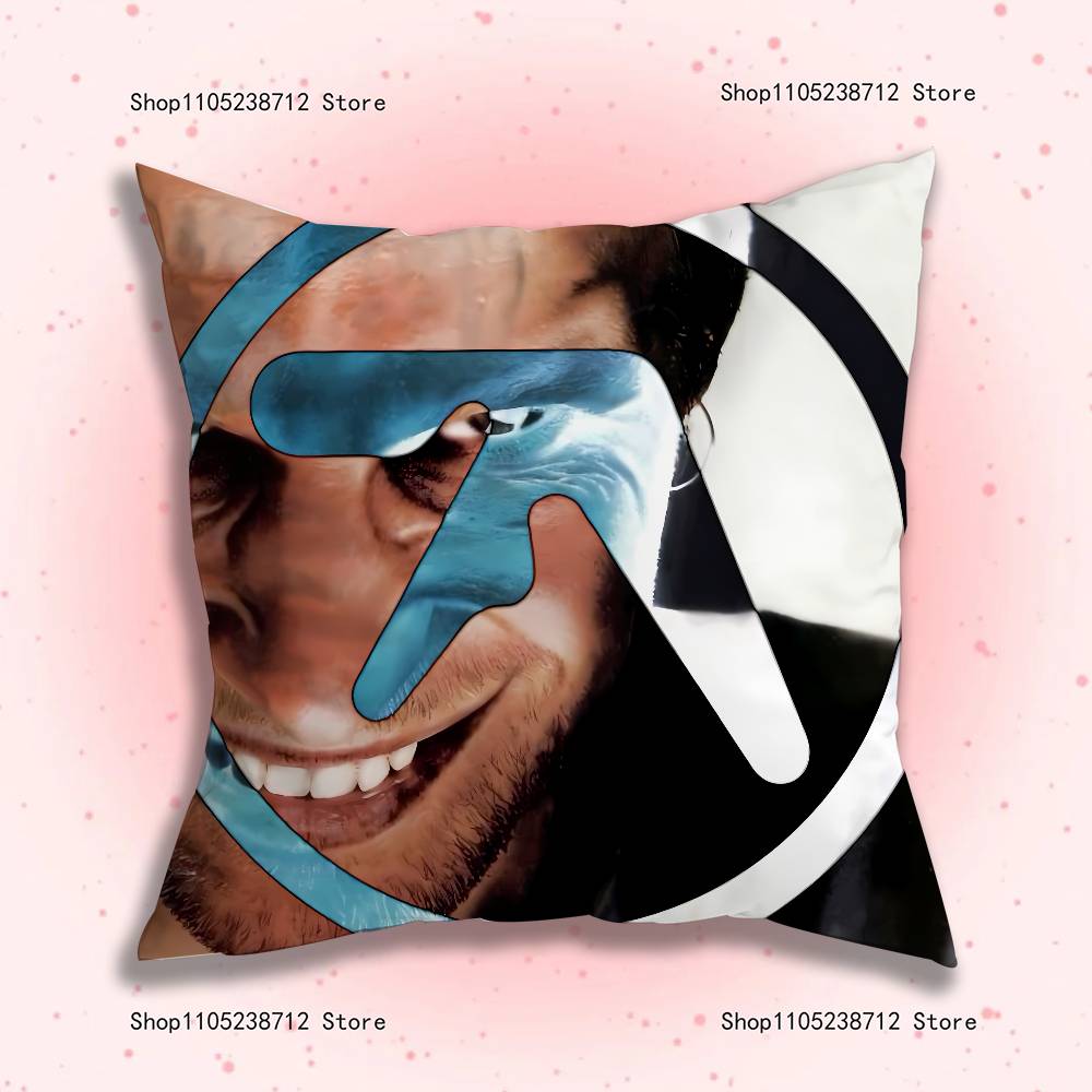 DJ A-Aphex T-Twin Kissenbezüge Cartoon Sofa Dekoratives Zuhause Beidseitig bedruckt Kurzer Plüsch Niedlicher Kissenbezug