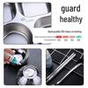 304 Stainless Steel Square Divided Lunch Tray with Lid