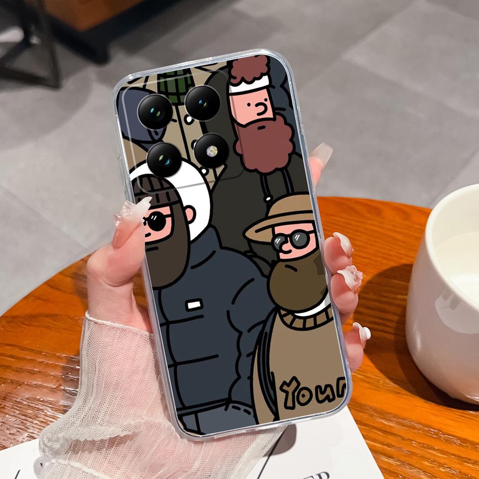 Case For Xiaomi 15T 15T Pro Adorable Astronaut Cat Anti-Fingerprint Fashion Transparent Housing For xiaomi15t 15tpro Protector