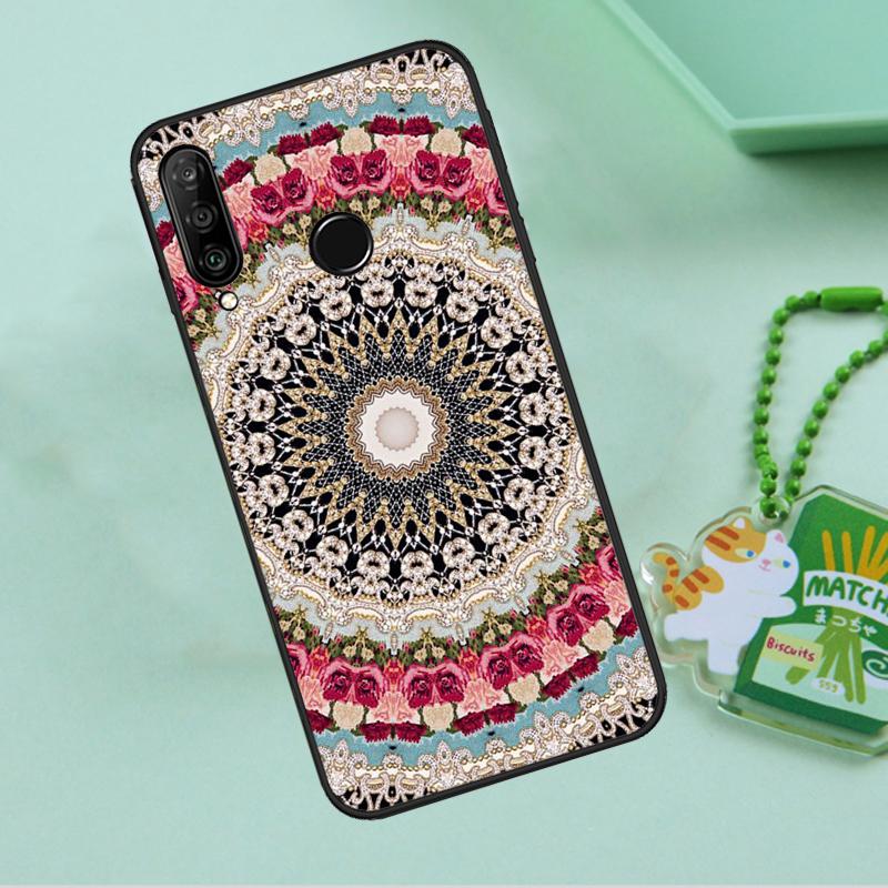 Floral Flower Mandala Design For Huawei Nova 12s 12i 11i 7i 8i 9 10 SE Y91 Y90 Y60 Y70 Y72 Y61 P60 Pro P30 P40 Lite Case
