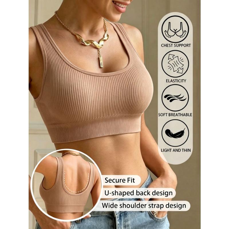 Women Seamless Shockproof Sports Tank Top Beauty Back Push Up Gym Yoga Workout