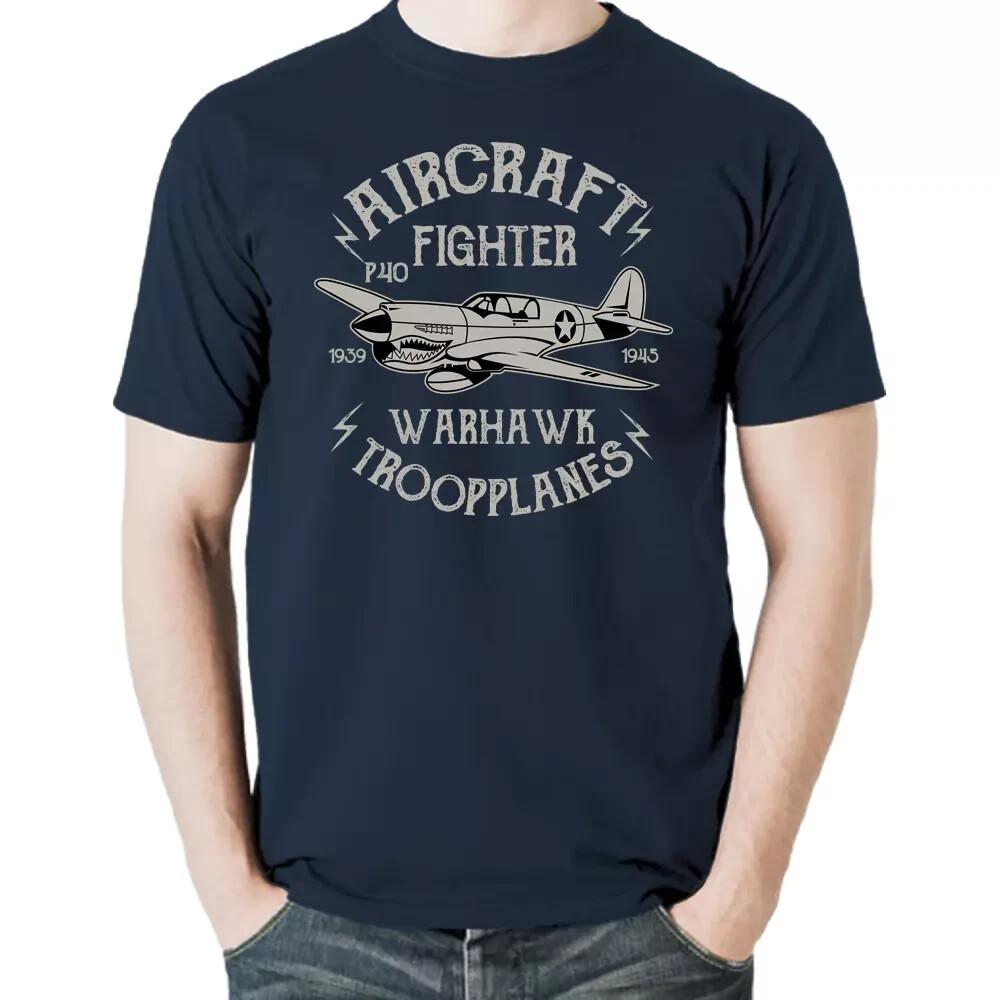 Aircraft Plane Fighter Warhawk Flight Airport Engine Fly T Shirt Tee Gift New Unisex T-Shirt S