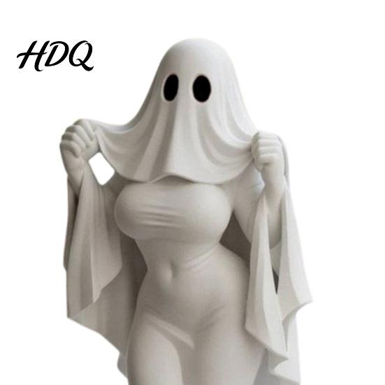 Halloween Decor Figurine Ghost Lady Ornament Durable PLA 3D Printing Figure Smooth Surface Collectible Full of Mystery Collectible for Desktop