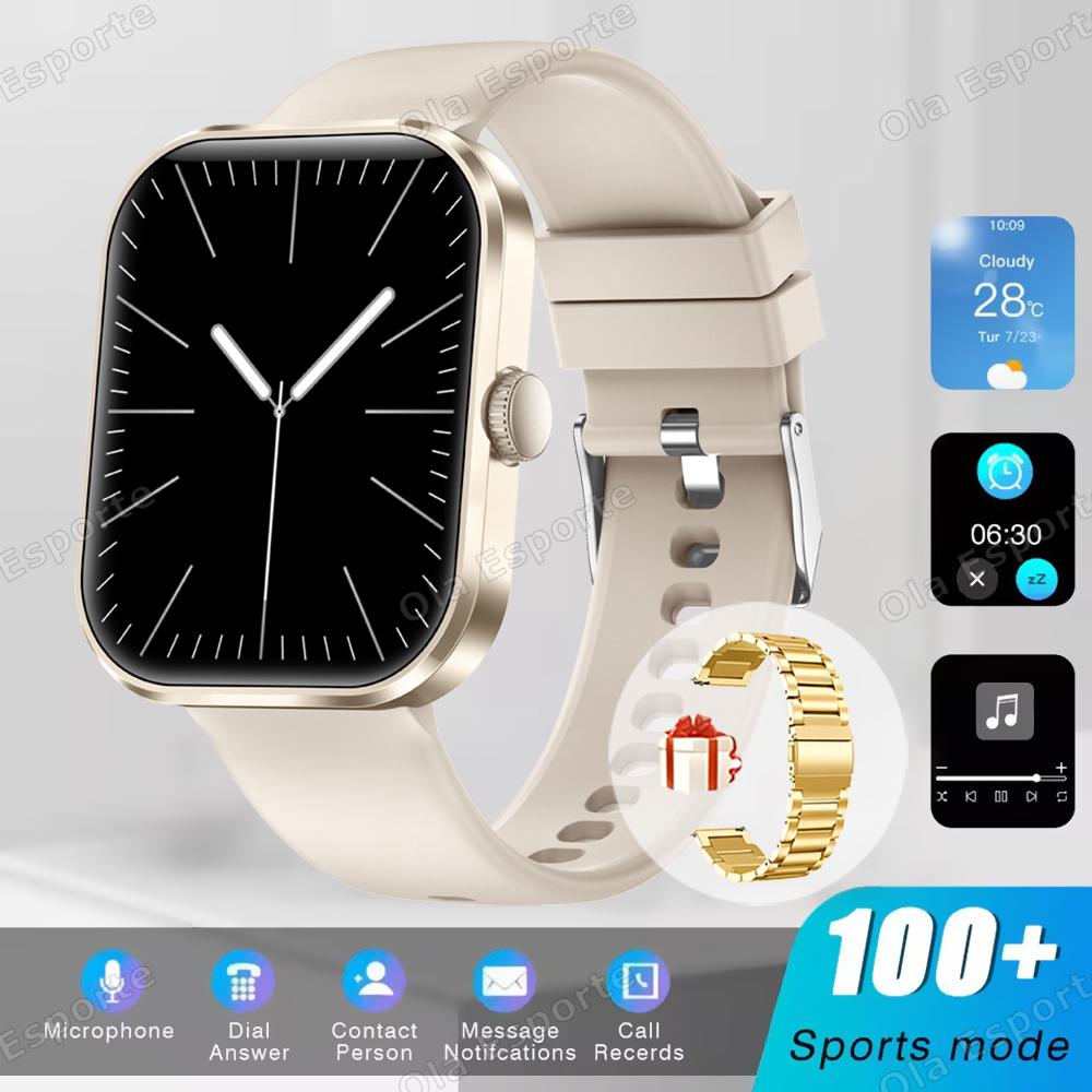 New Smart Watch Full Touch Screen Bluetooth Call AI Voice Heart Rate Waterproof Watches Sport Bracelet Smartwatch Women Men