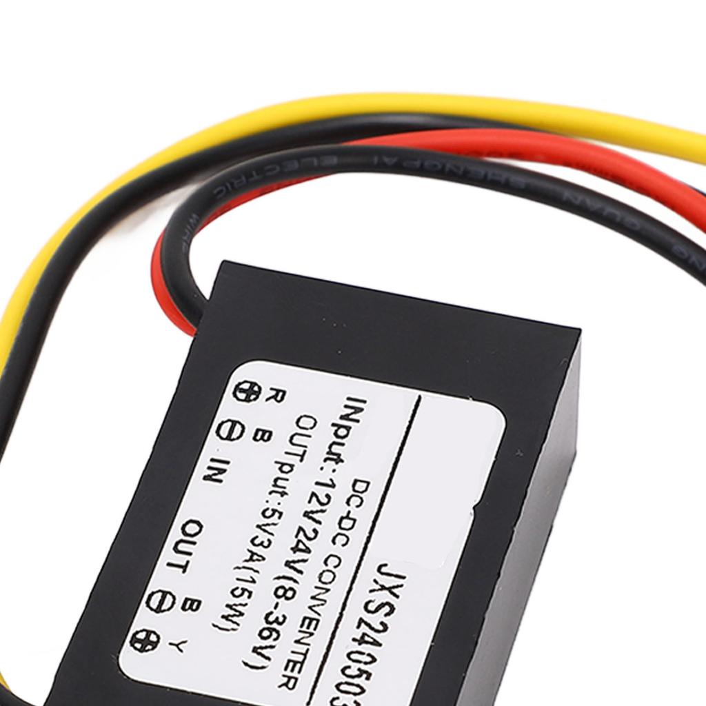 Module High Efficiency Voltage Converter Module 12V 24V 8-36V to 5V 3A IP67 Waterproof Thin Module for Vehicle LED Light Mo
