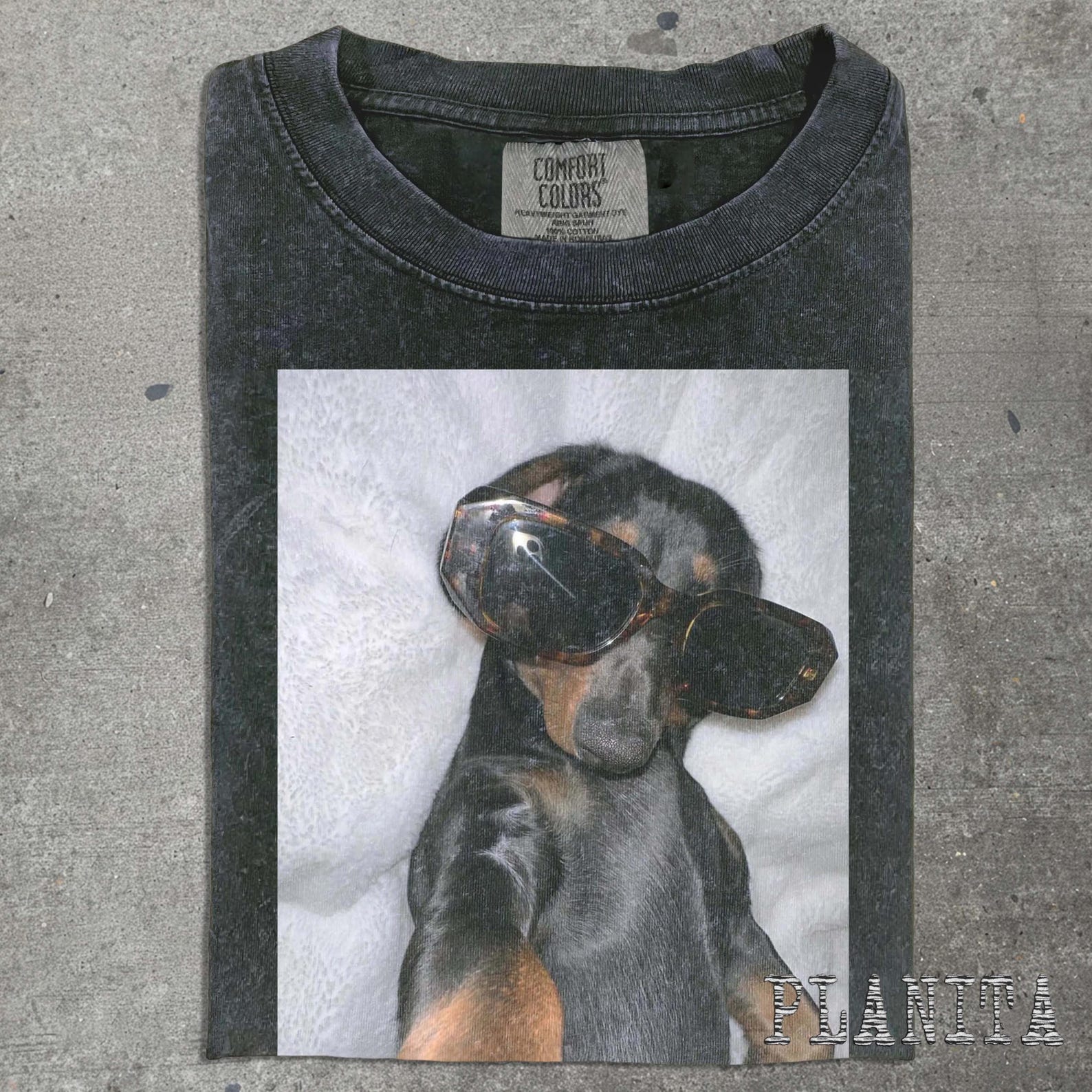 Sleeping Dachshund Puppy T-shirt | Photo Print Tee L