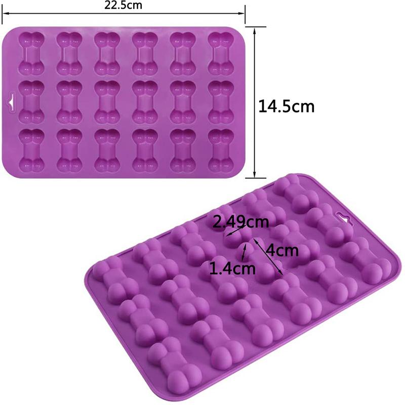 18 Cavity 3D Dog Bone Silicone Cookie Mold Chocolate Candy Ice Cake Mold For Baking Cake Decorating Tools Kitchen Baking Tool