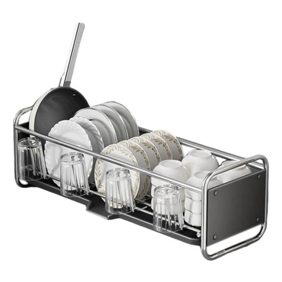 Dish Drain Rack Sponge Holder Large Capacity Strong Load-bearing Multi-purpose Sink