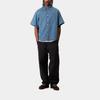 Carhartt WIP Loose Fit Logo Embroidered Button-Down Denim Shirt Men shirts I034575-01-06
