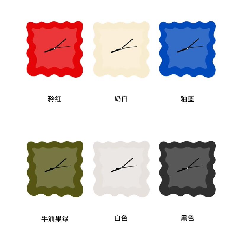 Square Irregular Wall Clock Plastic Cartoon Ornaments Hanging Picture Restaurant Decoration Wall Clock Home Decoration Modern