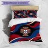 Set Biancheria da Letto Stampata Calcio Portogallo 3 Pezzi Set Copriletto Traspirante Accogliente come Regalo per la Casa Nuova o per le Feste