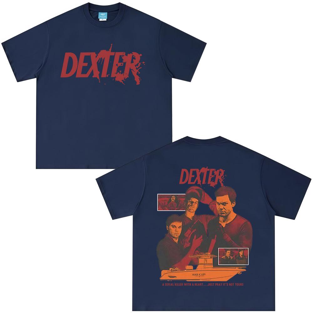 TV Play Dexter Morgan Graphic Tshirts Unisex Women Clothing Casual Cotton Short Sleeves Oversized T Shirts Fashion Vintage Tshirt
