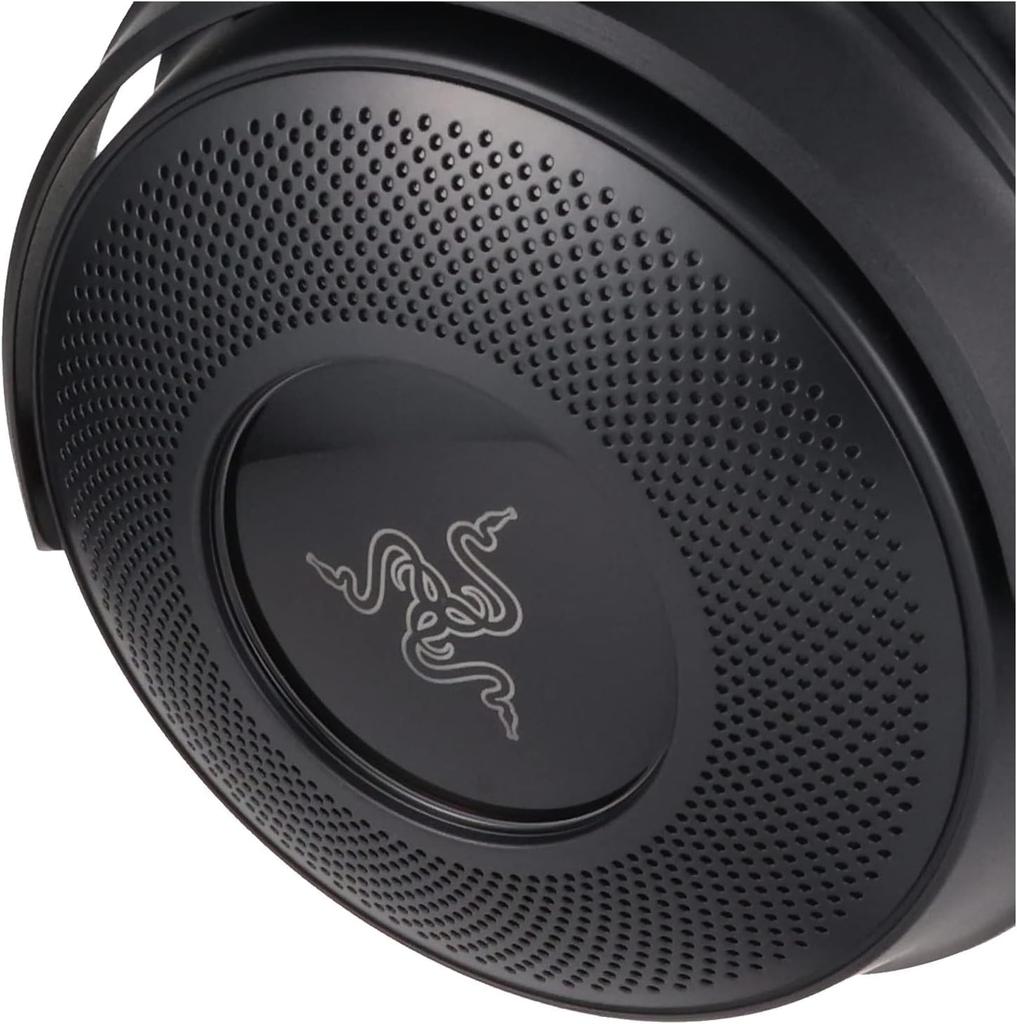 Razer Kraken V3 Gaming THX Surround TriForce Titanium 50mm Unidirectional Hybrid Leatherette and Memory Foam Chroma RGB PlayStation Headset, USB, 7.1