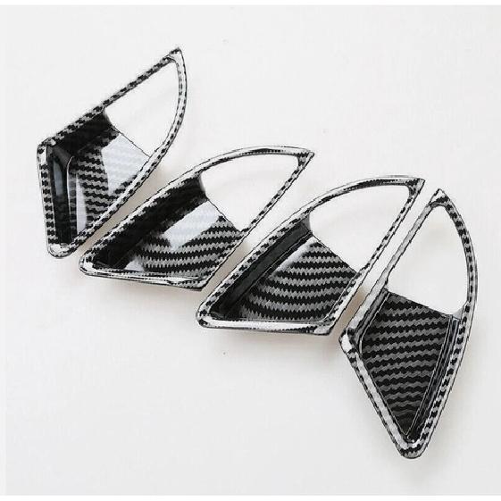Carbon Fiber Interior Door Handle Bowl Cover Trim For Honda Accord 2008-2013 4pc
