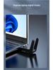 1300M Dual-Band Wireless Network Adapter 5G - Plug & Play for Laptop/Desktop