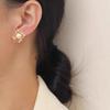 Elegant Chinese Style Versatile Rhinestone Pearl Stud Earrings for Women