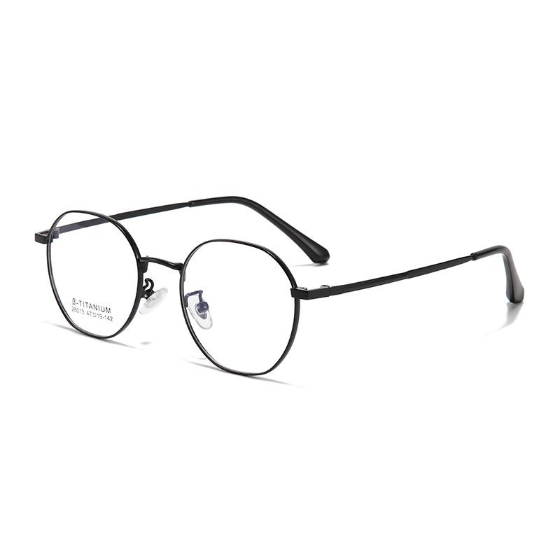 Ultra-Light Danyang Retro Polygonal Metal Eyeglass Frame for High-End Myopia & Plano Glasses