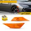 2Pcs Car LED Fender Side Indicator Lamp For 2016-2021 Honda Civic Sedan Hatchback Coupe Front Turn Signal Marker Lights