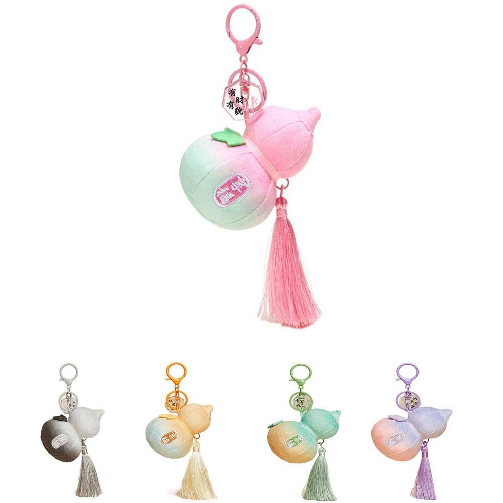 Backpack Decor Plush Gourd Keychain Bag Hanging Gourd Keyring Gourd Car Key Chain  Backpack Decor