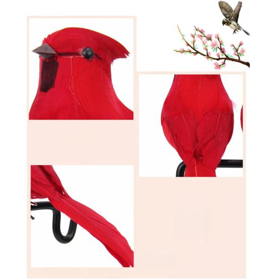 Lebensechte künstliche Schaumstoff-Tier-Vogel-Clip-Klammer für Zuhause, Garten, Baum, Park, Ornament