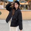 Autumn Winter Thicken Warm Parka Women Casual Solid Color Big Pocket Loose Short Jackets Outwear
