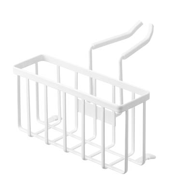 Jitsugyo 5639 Faucet Storage Holder White Tower Sink Accessories Storage Sponge Holder Approx. W20.3XD18.5XH14cm