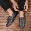 Fashion Leisure Business Men's Slip On Loafer Gentleman Minimalist Style Wedding Party Daily Office Comfortable Walking Leather Shoes