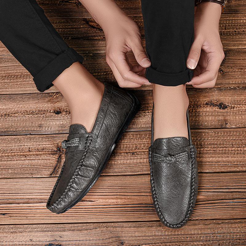 Fashion Leisure Business Men's Slip On Loafer Gentleman Minimalist Style Wedding Party Daily Office Comfortable Walking Leather Shoes