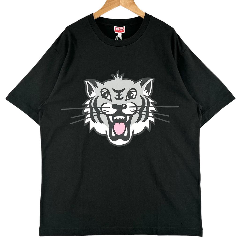 KENZO Happy Tiger FF55TS5334SG Short sleeve T-shirt black mens L Genuine used